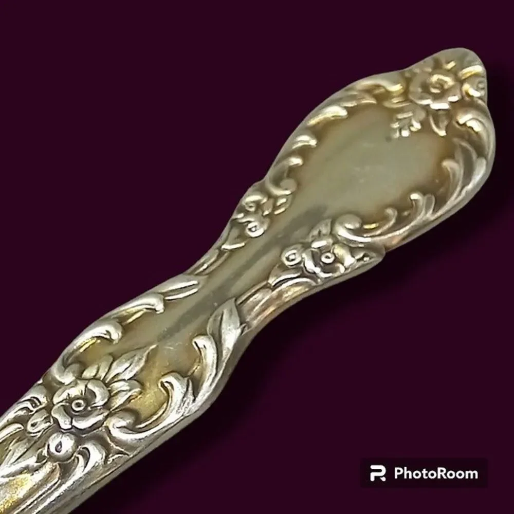 WM Rogers Grand Elegance Large Sugar Sifter-Silverplate-Scalloped Bowl-Floral-MC